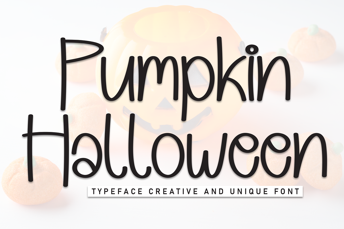 Pumpkin Halloween | Script Font, a Script Font by Scratchones (Photo 1 of 8)
