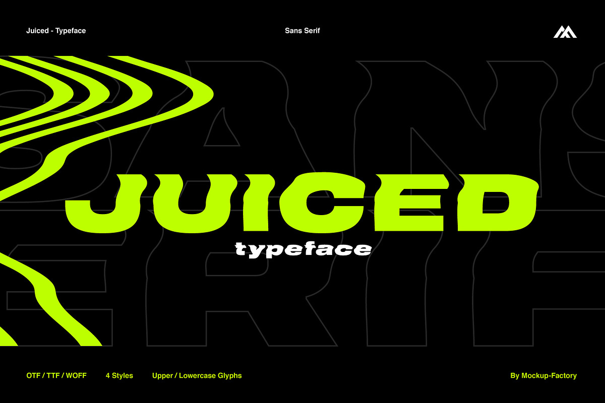 JUICED - Typeface, a Sans Serif Font by City Poster Mockups (Photo 1 of 12)