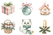 Watercolor Whimsy Christmas Clipart, a Seasonal Illustration by Designking (Thumbnail 4 of 4)
