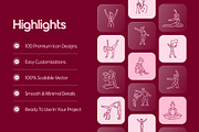 Women's Gymnastics Icons, an Outline Icon by Prosymbols (Thumbnail 2 of 6)