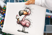 Whimsical Summer Flamingo Clipart, an Illustration by SinaCreation (Thumbnail 8 of 9)