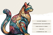 Whimsical Folk Art Cat Clipart, an Animal Illustration by Design Scotch (Thumbnail 6 of 9)