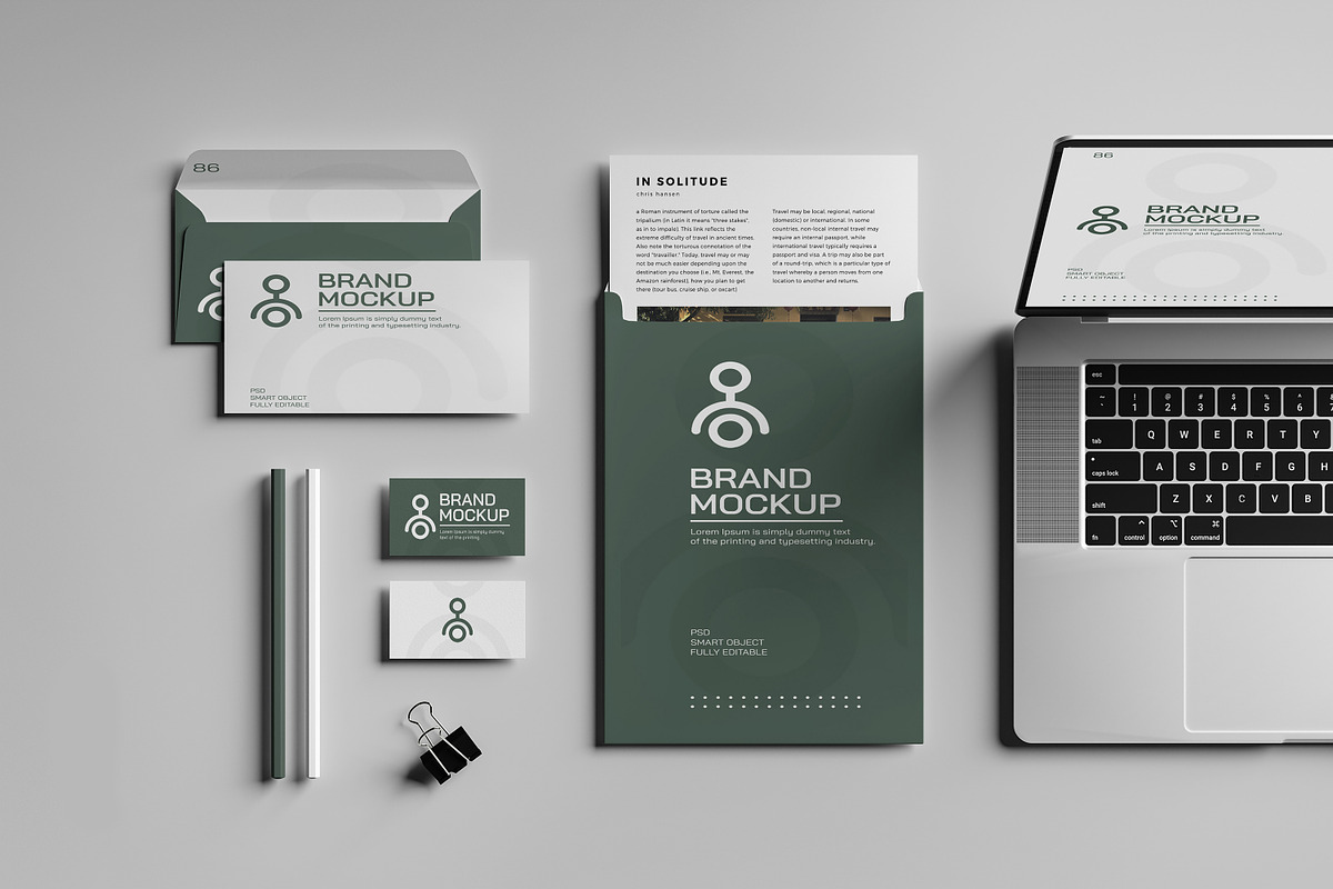 Minimal Corporate Stationery Mockup, a Stationery Template by graphicstory (Photo 3 of 9)