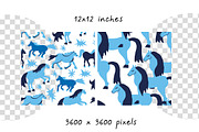 Christmas horse pattern, a Pattern Graphic by Lucyinyourheart (Thumbnail 3 of 10)