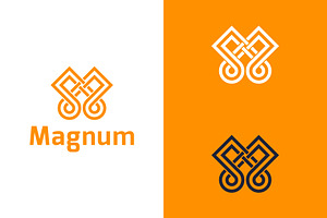 Magnum - Letter M Logo Template, a Branding & Logo Template by Graplick