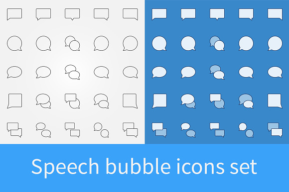 Speech Bubble Icons Set