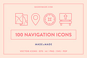 Navigation Line Icons, an Outline Icon by Made by Made (Thumbnail 1 of 7)