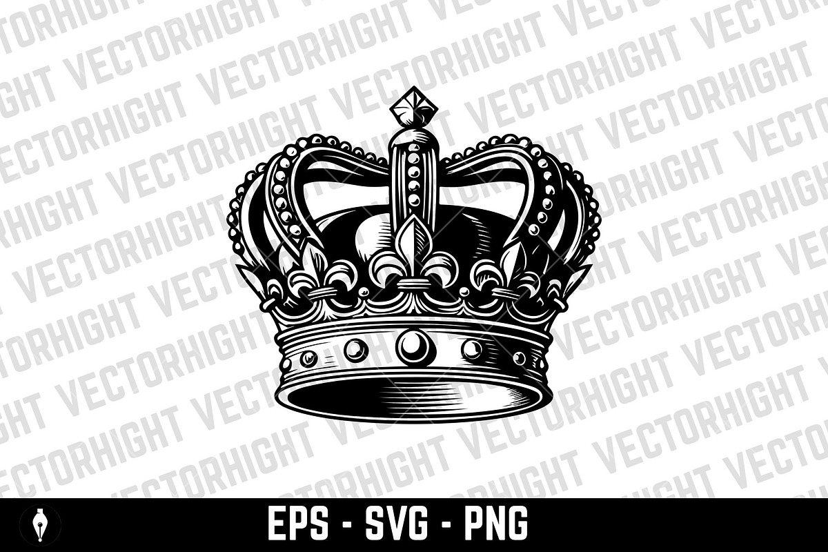 Illustration of king crown, an Illustration by Vectorhight