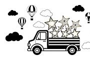 Cute baby toy truck design featuring, an Illustration by Amazin_art (Thumbnail 31 of 33)