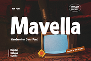 Mavella - Handmade font, a Handwritten Font by Black Junst (Thumbnail 1 of 10)
