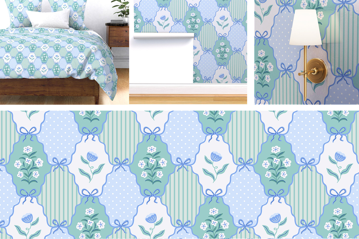 Coquette Bow Seamless patterns, a Pattern Graphic by Alenkakarabanova (Photo 2 of 4)