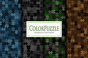 Vector jigsaw puzzle mozaic camo set, a Pattern Graphic by ArchonDigitalShop (Thumbnail 4 of 9)