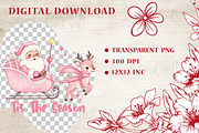Tis The Season,Santa Reindeer Sleigh, an Illustration by OK Design (Thumbnail 4 of 4)