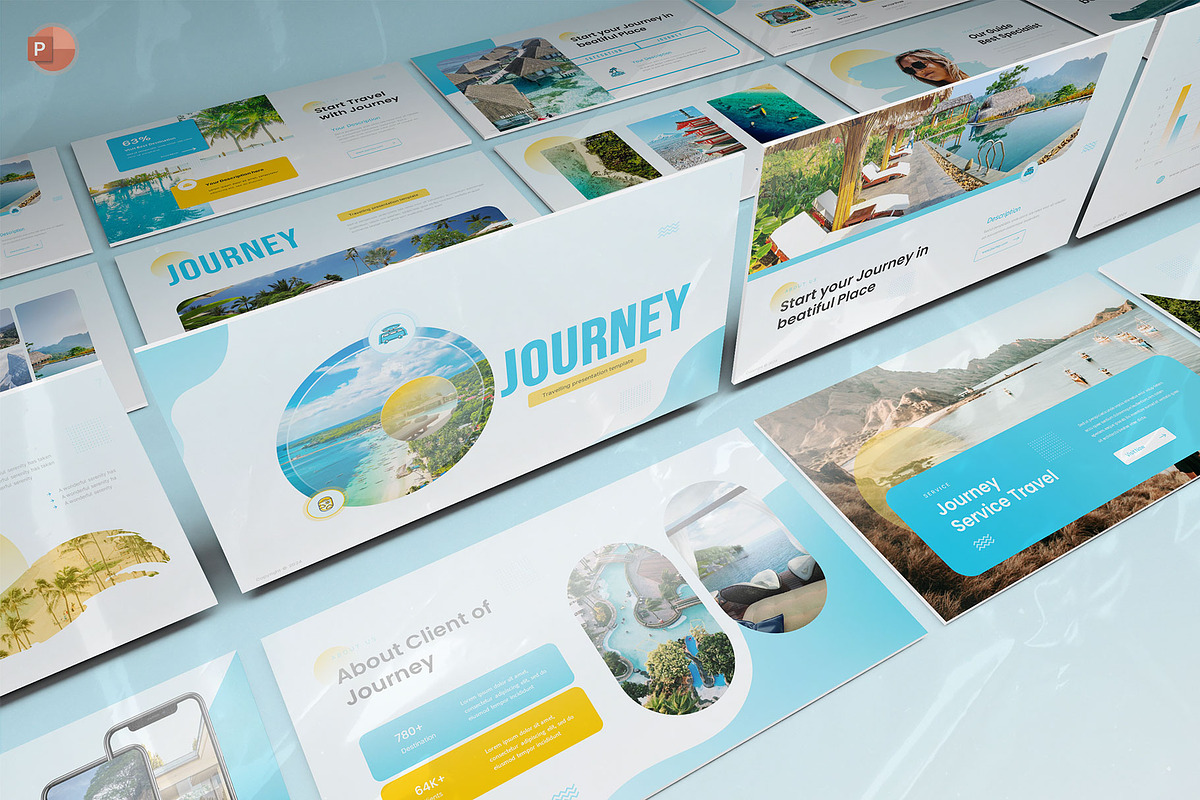 Travel Business PowerPoint, a Presentation Template by Pixslides (Photo 1 of 8)