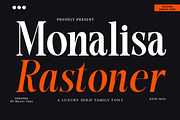 Monalisa Rastoner, a Serif Font by Mastertype (Thumbnail 1 of 9)
