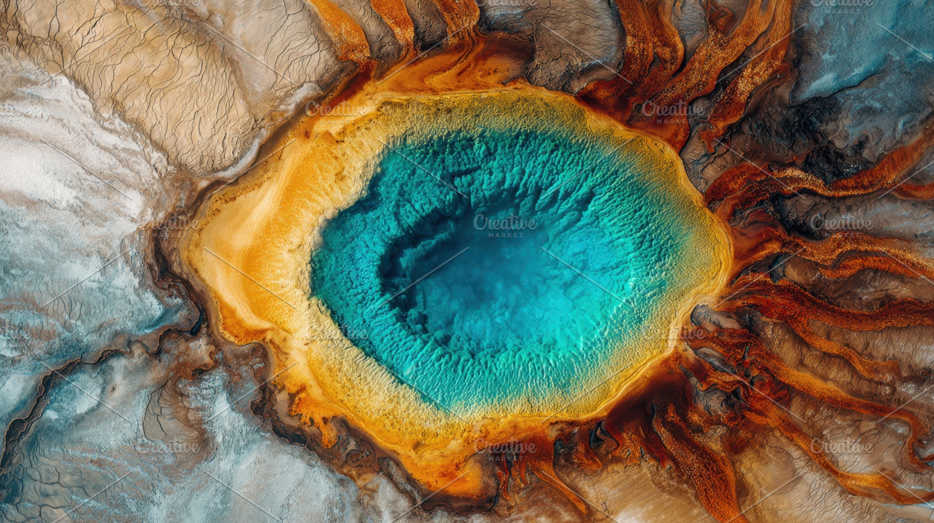 Yellowstone National Park hot spring, a Photo by Beautiful things