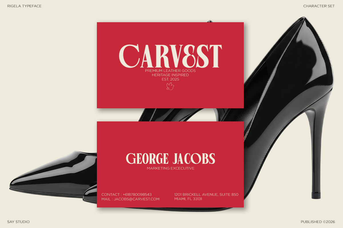 Rigela - Condensed Luxury Serif Font, a Serif Font by Say Studio (Photo 8 of 10)