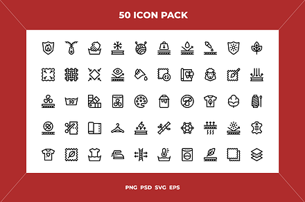 Fabric features icons, an Outline Icon by Wencory
