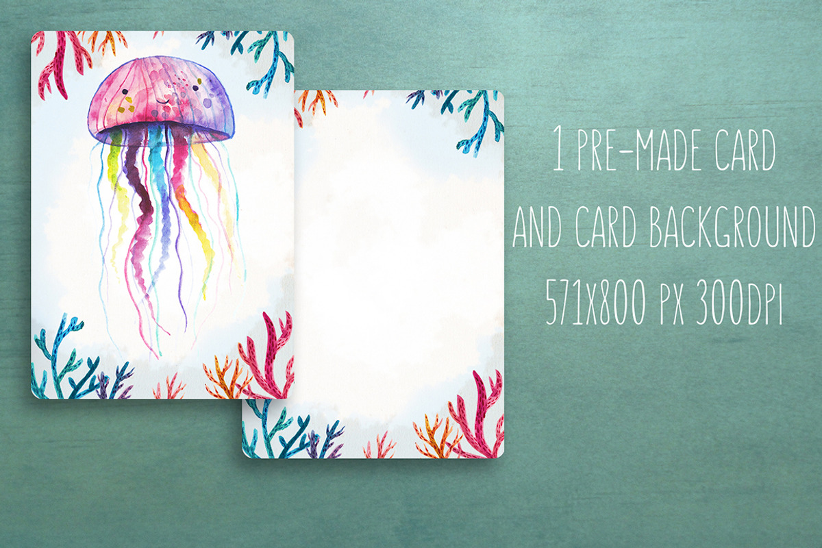 Magic sea life watercolor set, an Illustration by Maria Sem (Photo 4 of 4)