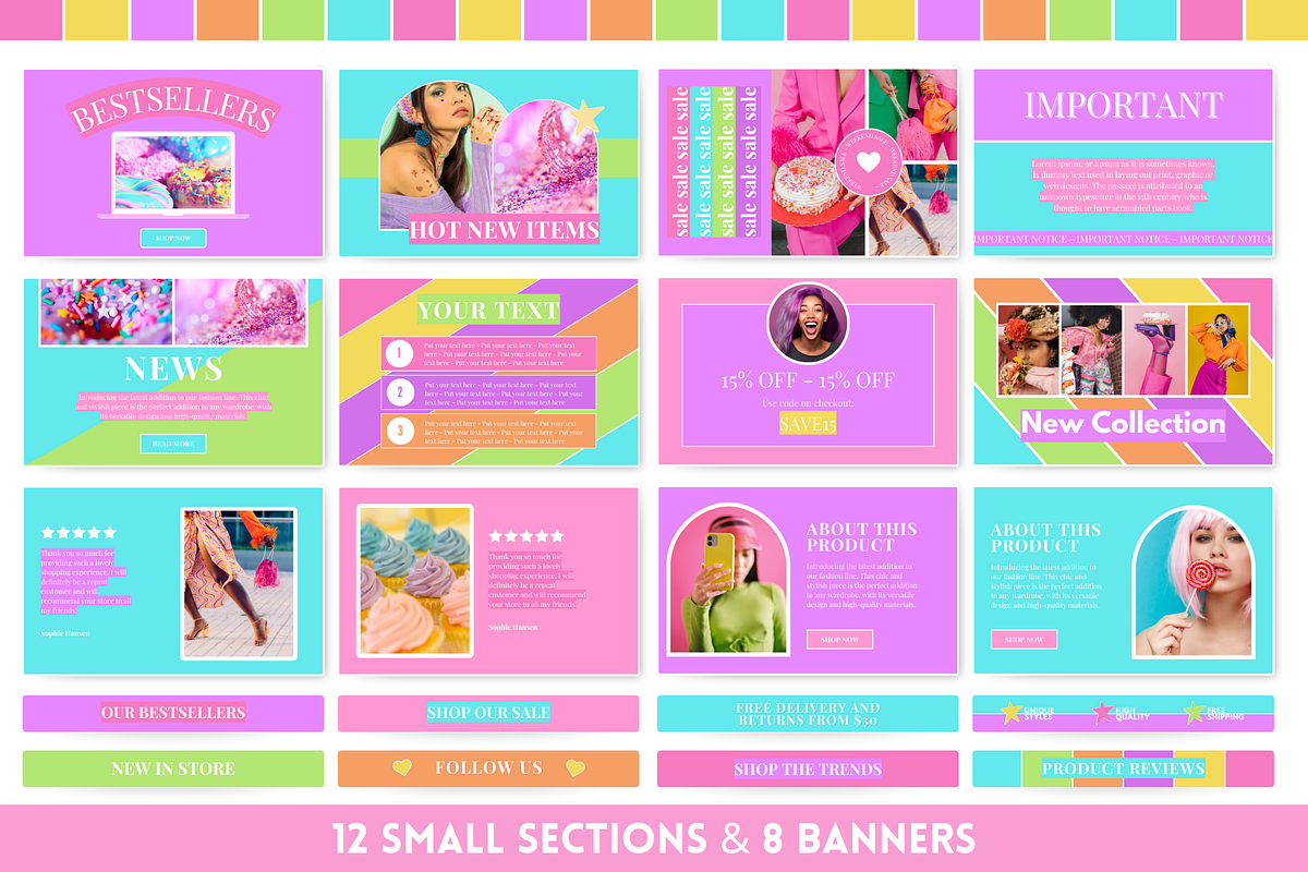 Colorful Email Templates, an Email Template by SunshineStudioBoutique (Photo 6 of 9)