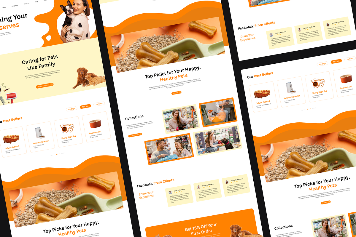 Figma Pet Shop Landing Page, a Landing Page Template by Musara (Photo 3 of 5)