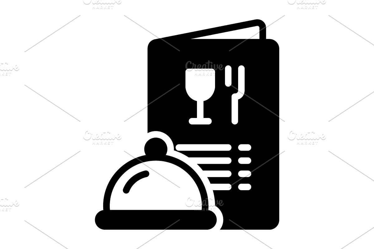 Menu food solid icon, a Solid Icon by Creative priyanka