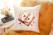 Watercolor Vintage Books Clipart PNG, an Illustration by Sublimation Artist (Thumbnail 6 of 6)