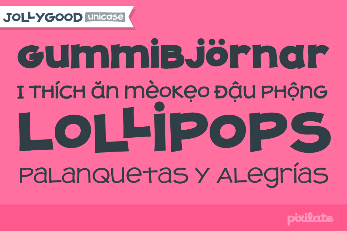 JollyGood Unicase Complete, a Font by Letradora (Photo 2 of 6)