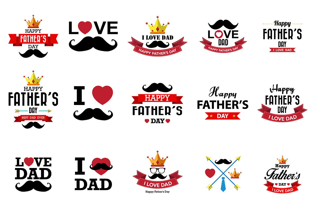 Father's day 30 Design set, a Graphic by Paperboxshop (Photo 5 of 7)