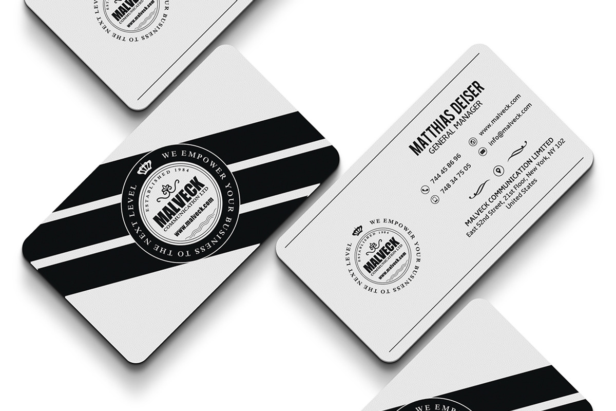Modern White Business Card, a Business Card Template by Marvel (Photo 2 of 4)