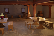 Stylized Medieval Tavern Room 3D, a Scene 3D Model by Dudukbersama (Thumbnail 1 of 3)