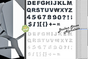 Cracked stone Alphabets, a Blackletter Font by Digithings (Thumbnail 2 of 3)