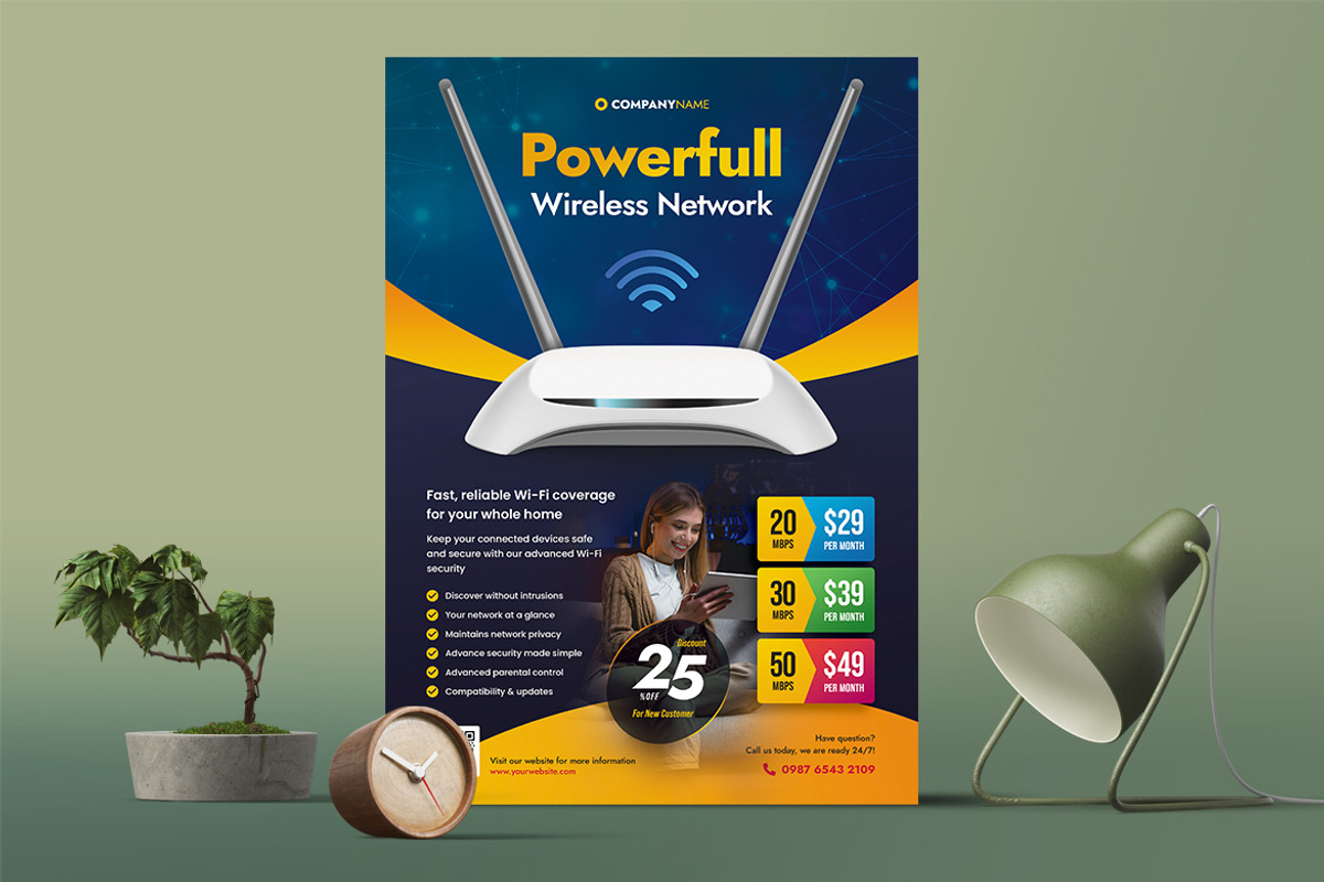 Internet Provider Flyer Template, a Flyer Template by Boostock (Photo 2 of 4)