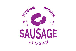 Thick sausages logo design template, a Food Illustration by GraphiShop