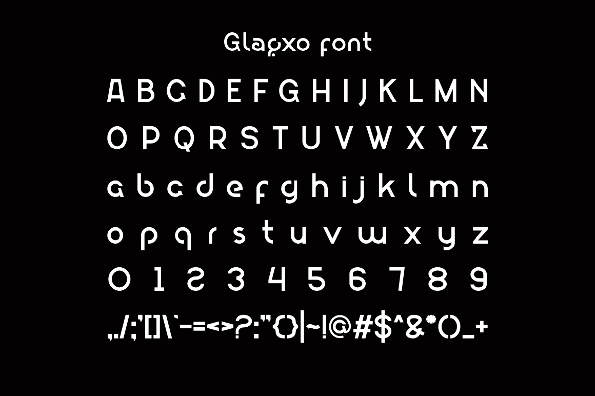 Glagxo - Modern Sans Logo Font, a Sans Serif Font by Iqsiart Studio (Photo 5 of 7)