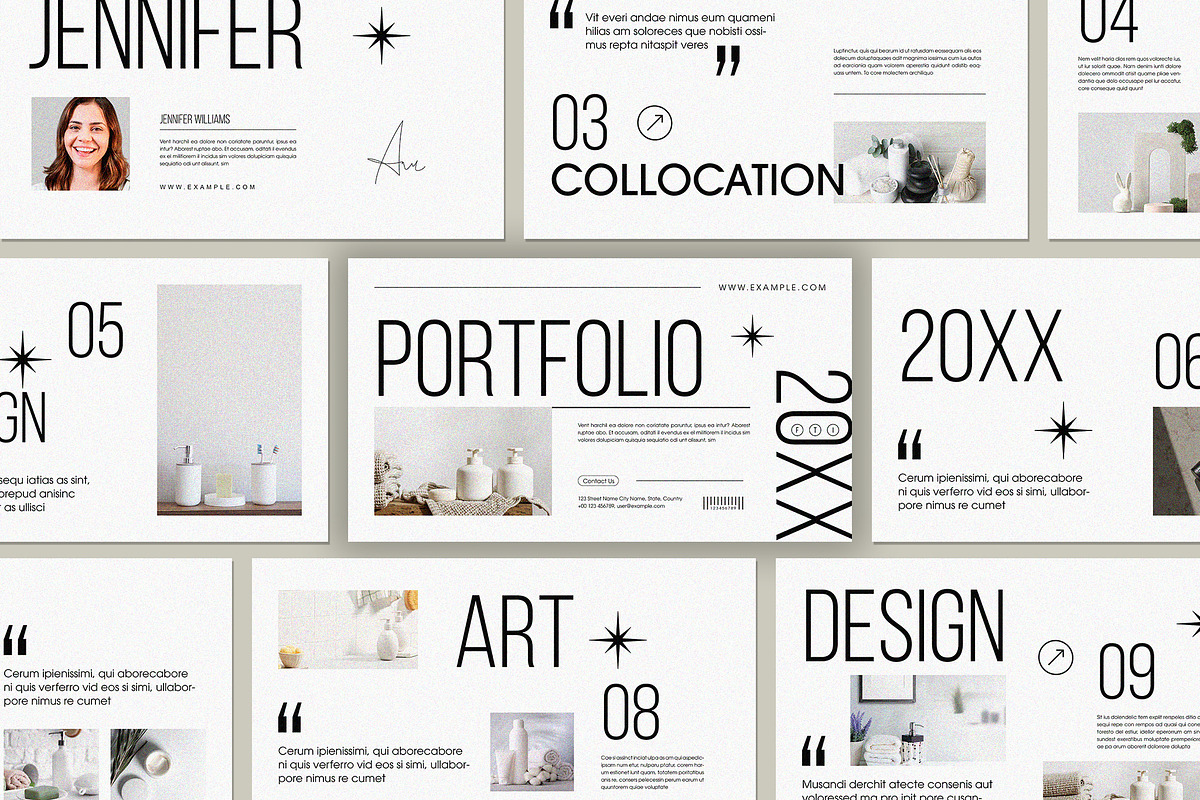 Modern Portfolio Presentation Layout, a Presentation Template by ClickPaint_Studio (Photo 1 of 5)