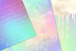 Pastel Rainbow Shimmer Backgrounds