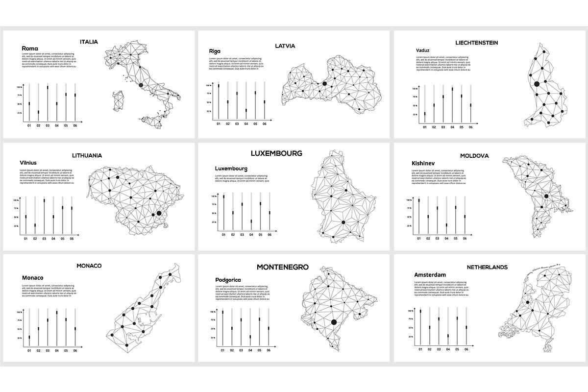 Maps line Presentation Template, a Presentation Template by Infographics project (Photo 13 of 21)