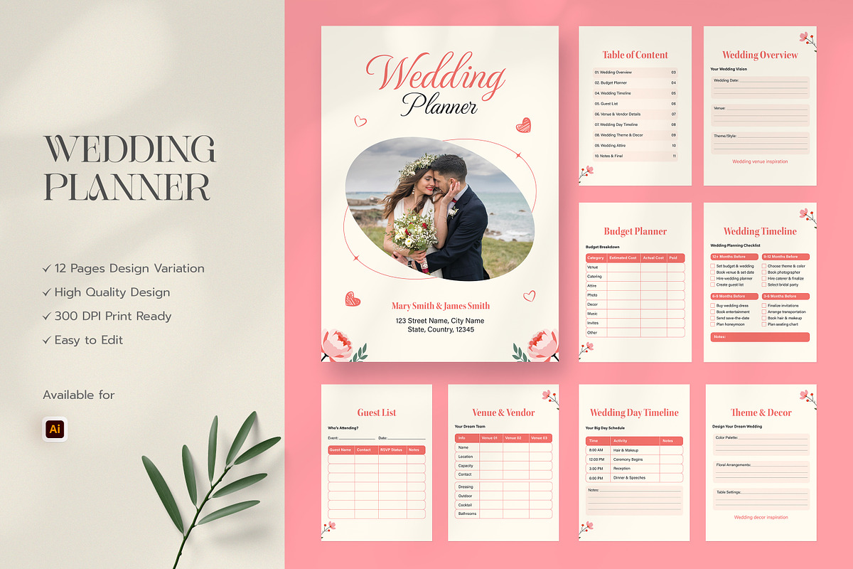 Wedding Planner, a Print Template by graphypix (Photo 1 of 5)