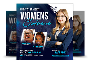 Women Conference Flyer, a Flyer Template by AfzaalGraphics