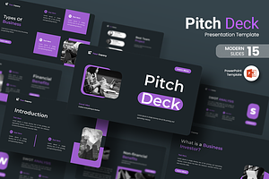 Pitch Deck - PowerPoint Template, a Presentation Template by Iqsiart Studio