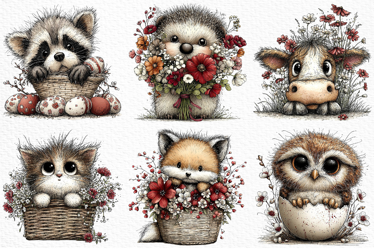 Spring Animal Clipart Png, an Illustration by Craft Nest (Photo 5 of 10)