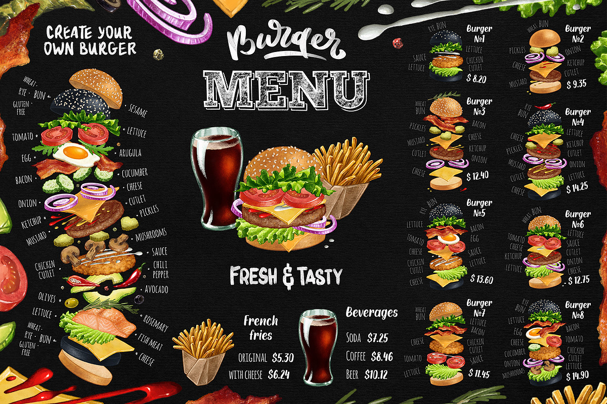 Burger Creator, a Decorative Illustration by Margo Miller (Photo 21 of 31)
