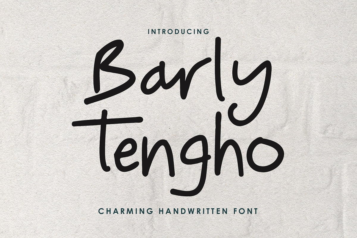 Barly Tengho Charming Casual Font, a Handwritten Font by Maulana Creative (Photo 1 of 6)