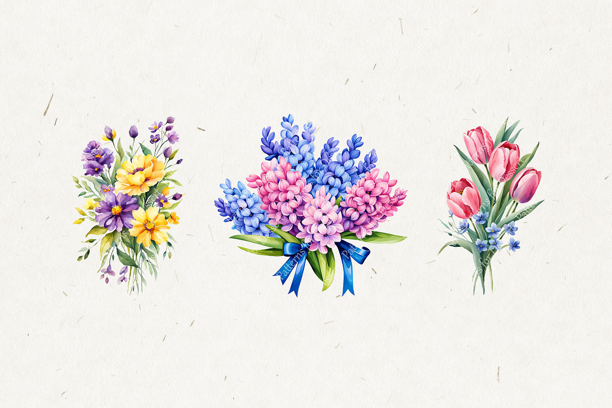 Watercolor Easter Clip Art II, a Seasonal Illustration by Patterns for Dessert (Photo 3 of 6)