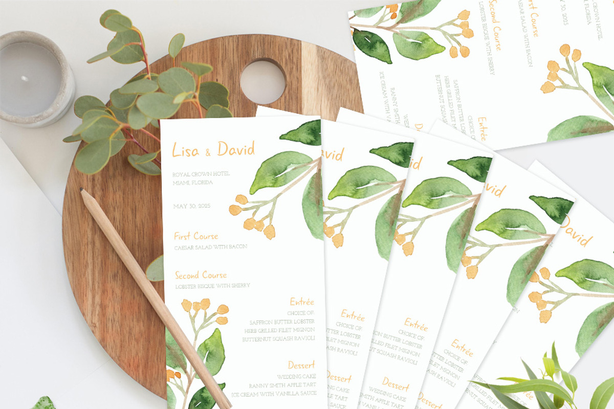 Floral Watercolor Wedding Suite, an Invitation Template by Love Design (Photo 9 of 15)