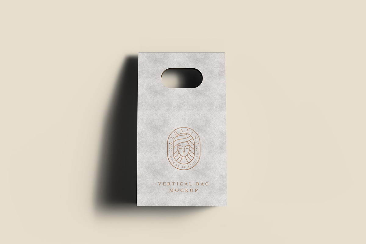 Kraft Paper Vertical Bag Mockup, a Packaging Mockup by Illusiongraphic (Photo 8 of 22)