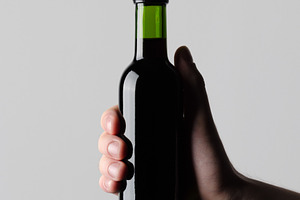 Wine quarter mini bottle mockup JPEG, a Food & Drink Photo by Shablon