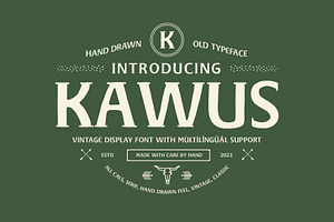 KAWUS - Hand Drawn Old Typeface