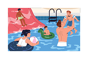 People in aquapark set, banner, a Person Illustration by PaperTrident (Thumbnail 5 of 6)